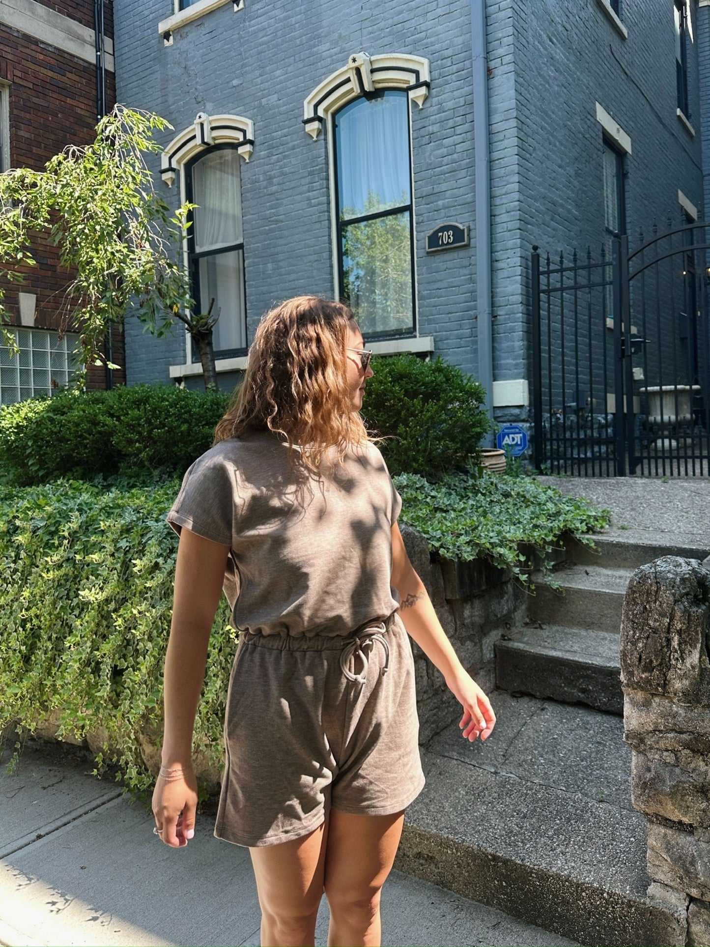 Mushroom Drawstring Romper