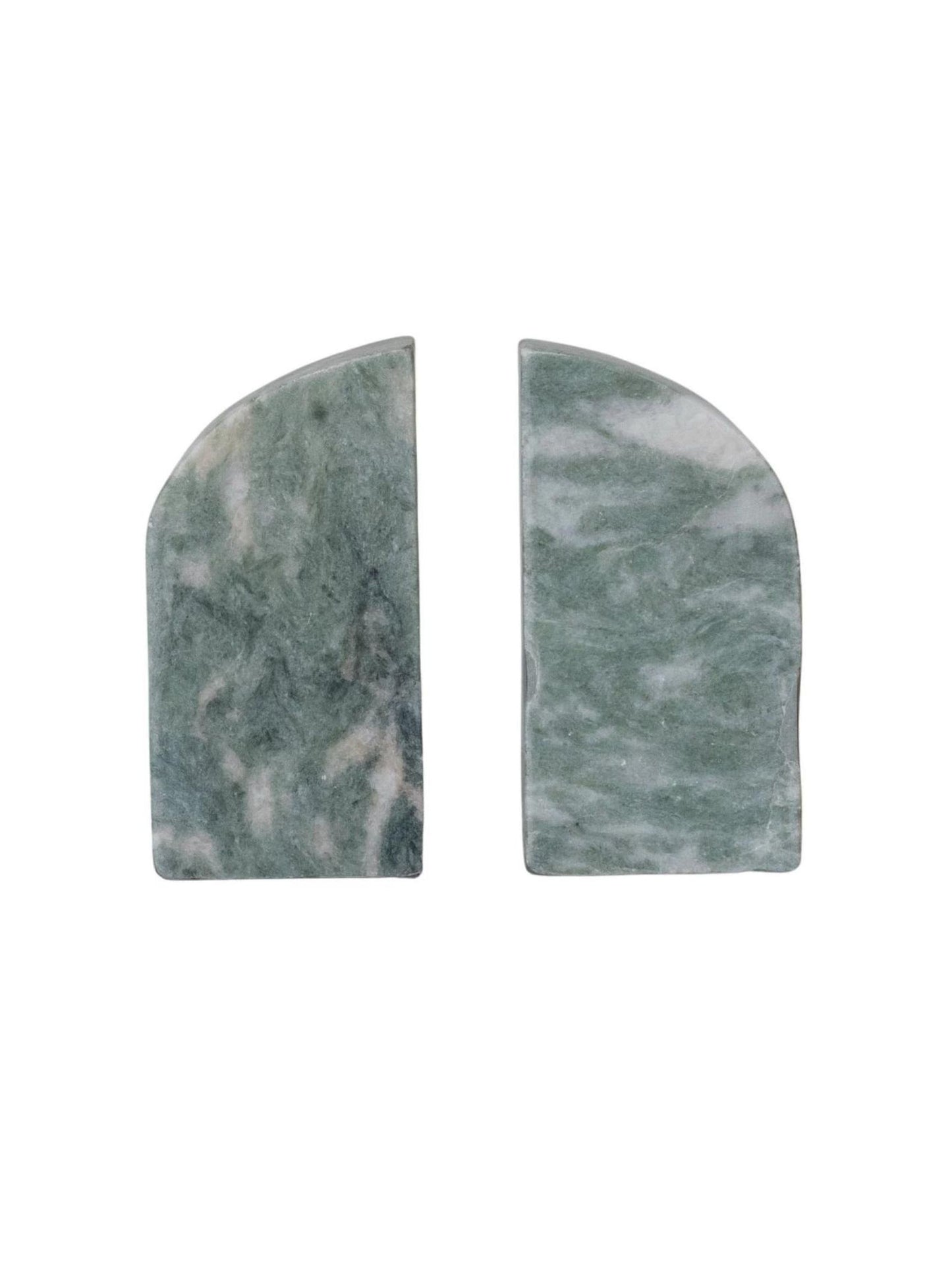Marble Bookends, Green Melange (Pick-Up ONLY)