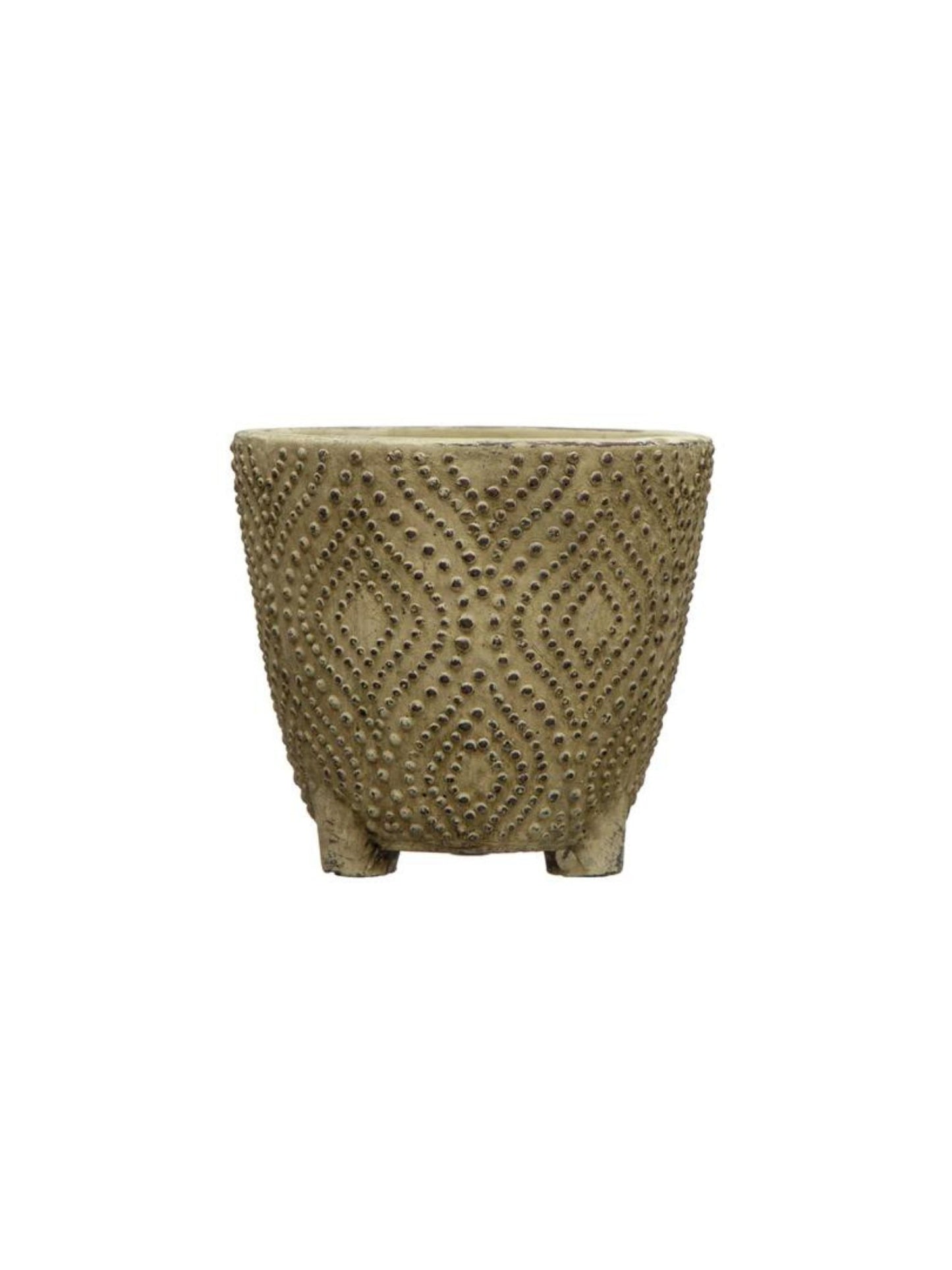 Embossed Sandstone Planter with Pattern
