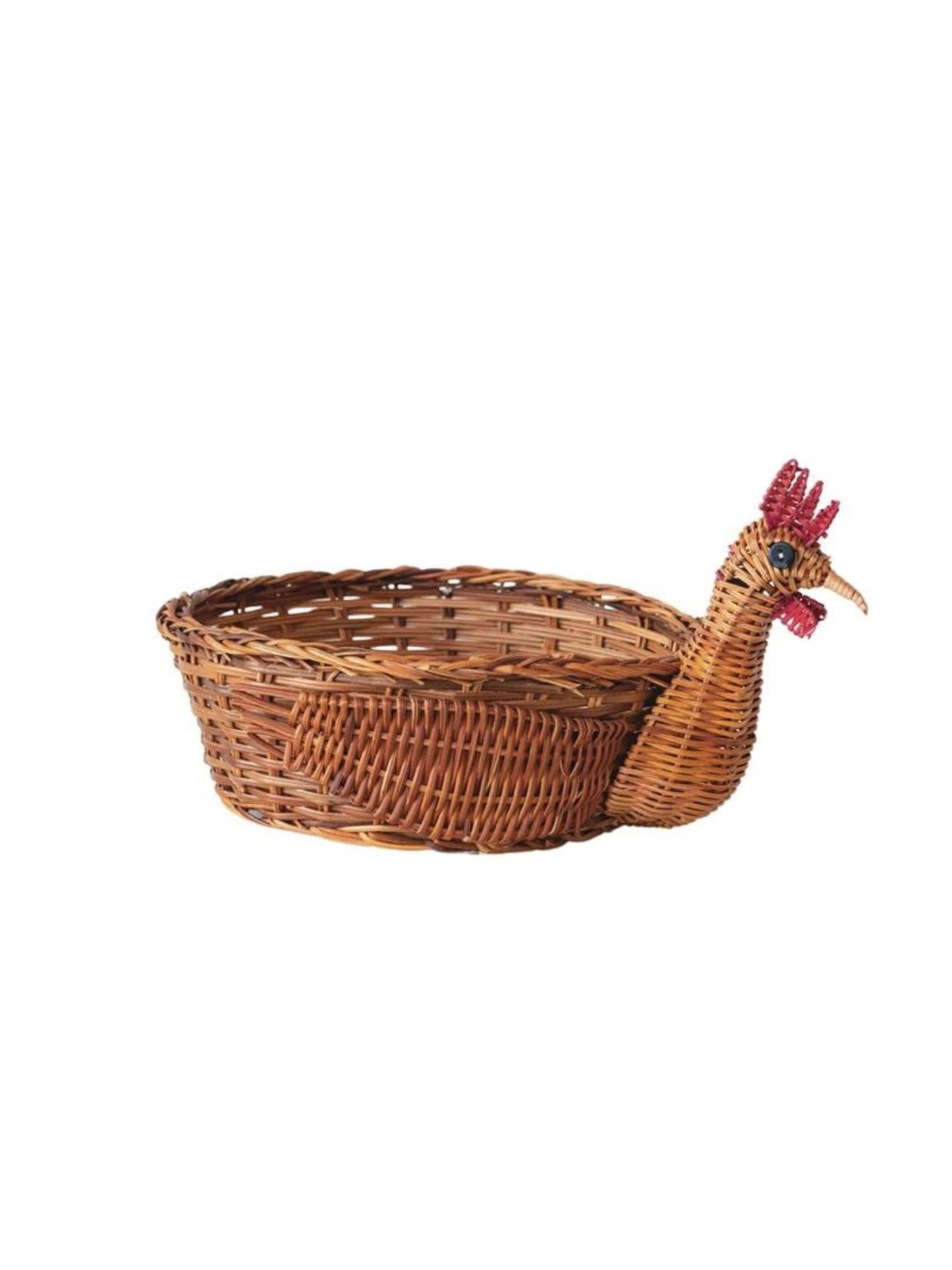 Woven Chicken Shaped Basket