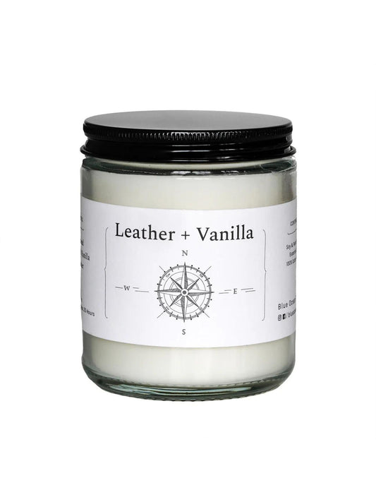 Leather and Vanilla Jar Candle
