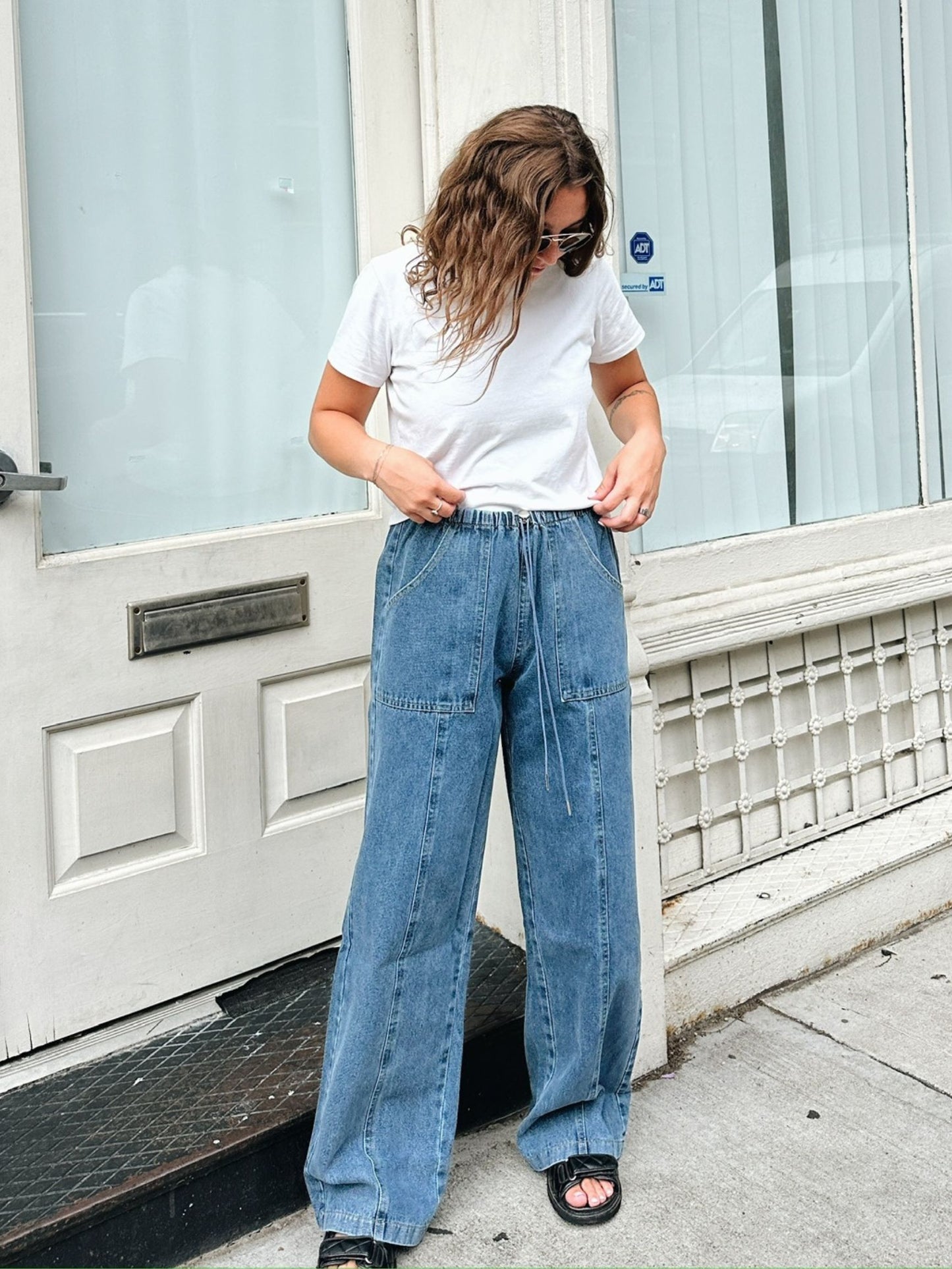 Mary Drawstring Denim Pants