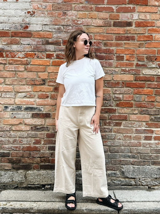 Beige Twill Bottoms