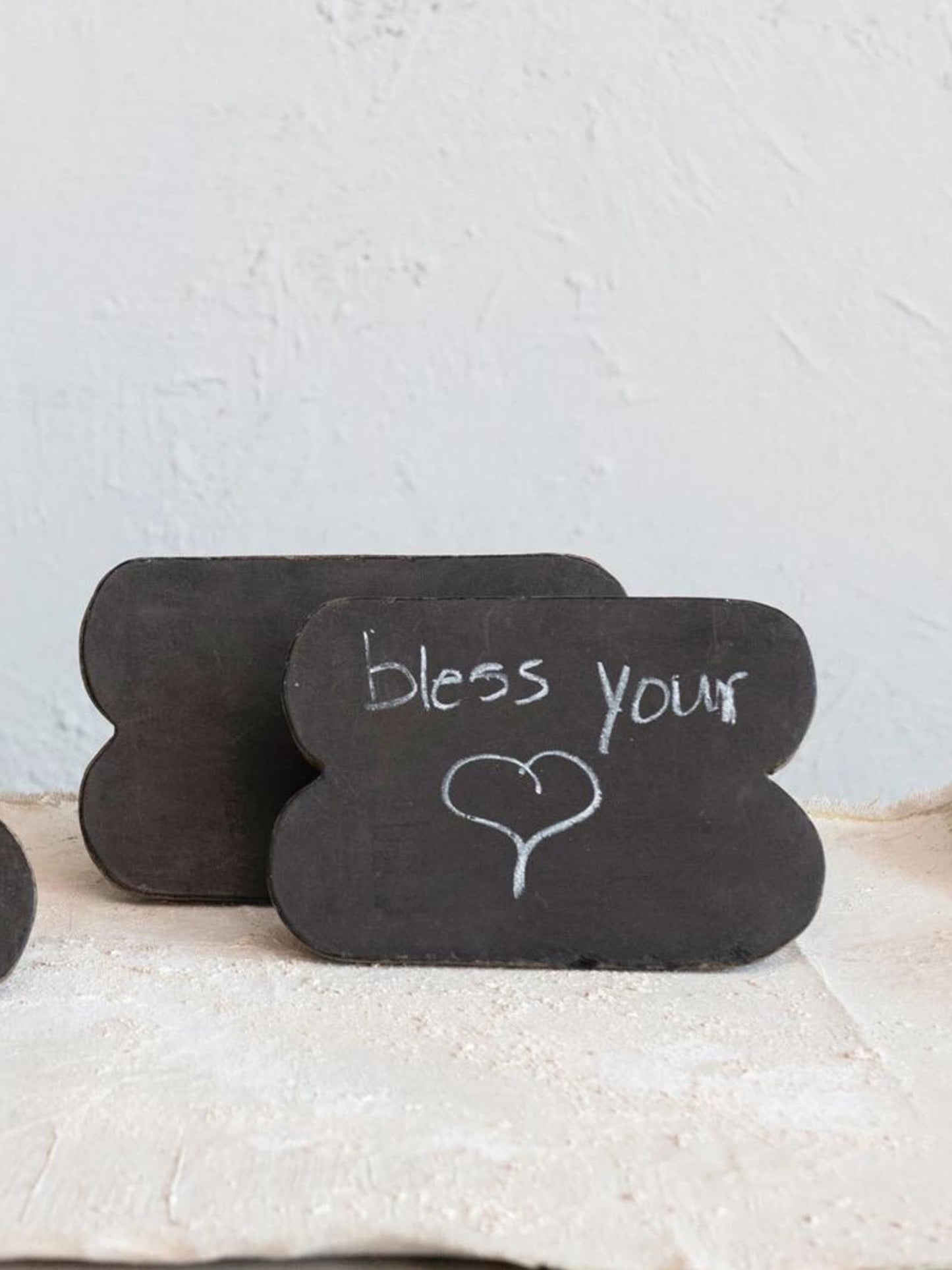 Big Found Wood Standing Sign, Black Chalkboard Finish