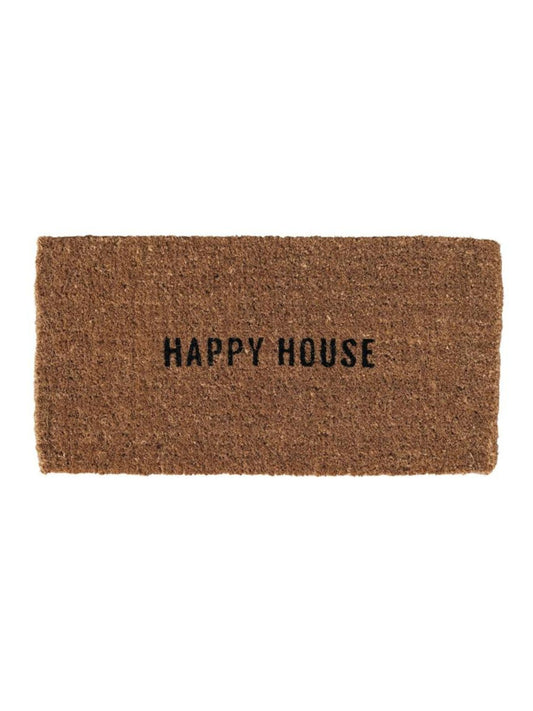 Natural Coir Doormat "HAPPY HOUSE" - Pick Up Only