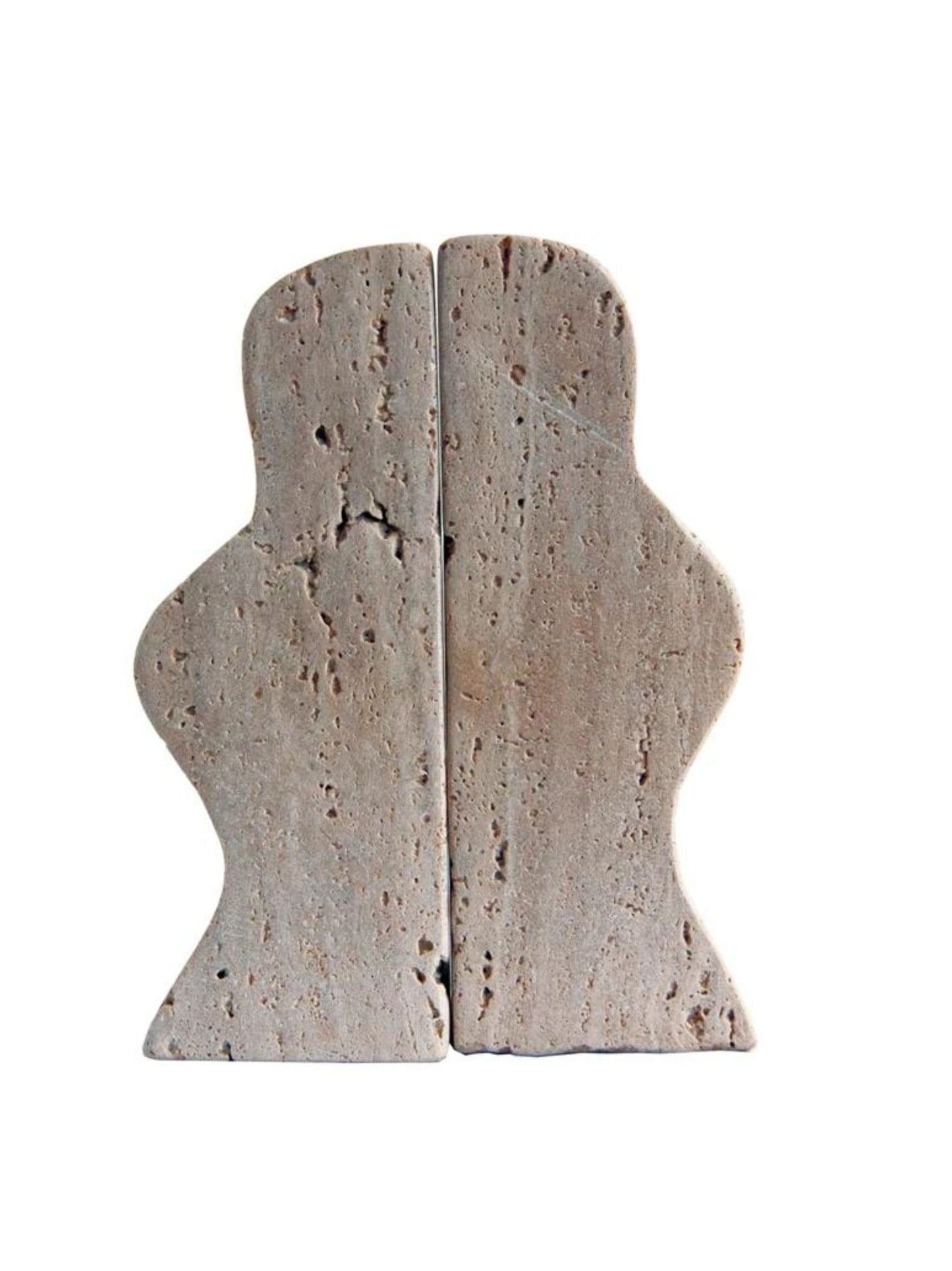 Travertine Wave Bookend