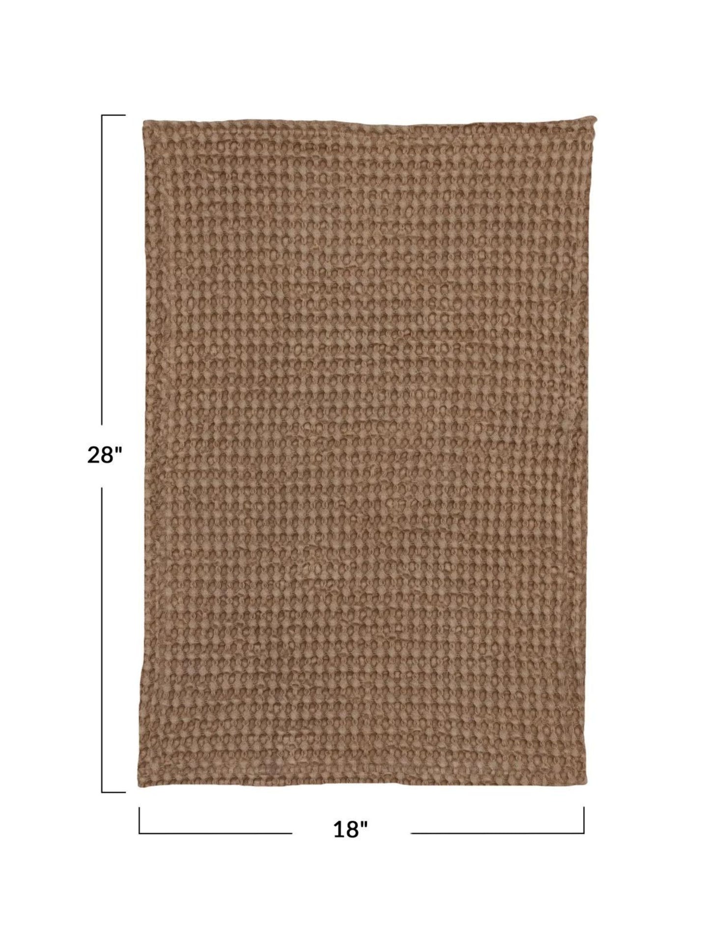 Stonewashed Cotton Waffle Weave Tea Towel