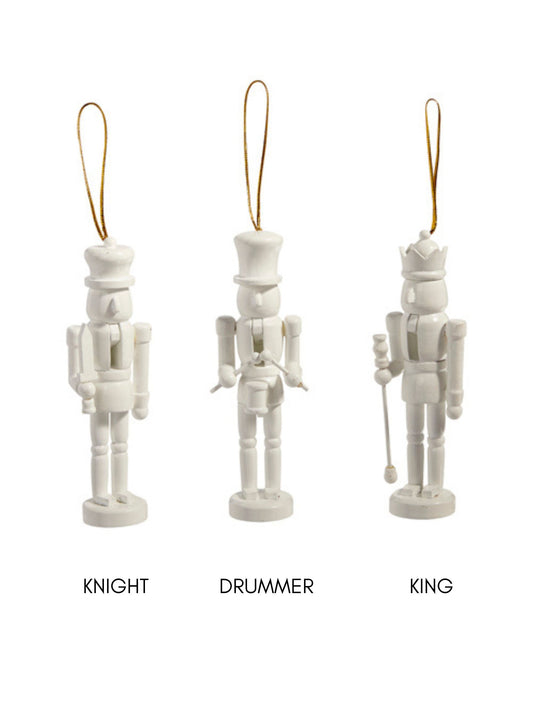White Nutcracker Ornament