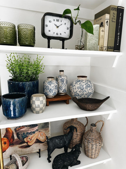 Marble Bookends, Green Melange (Pick-Up ONLY)