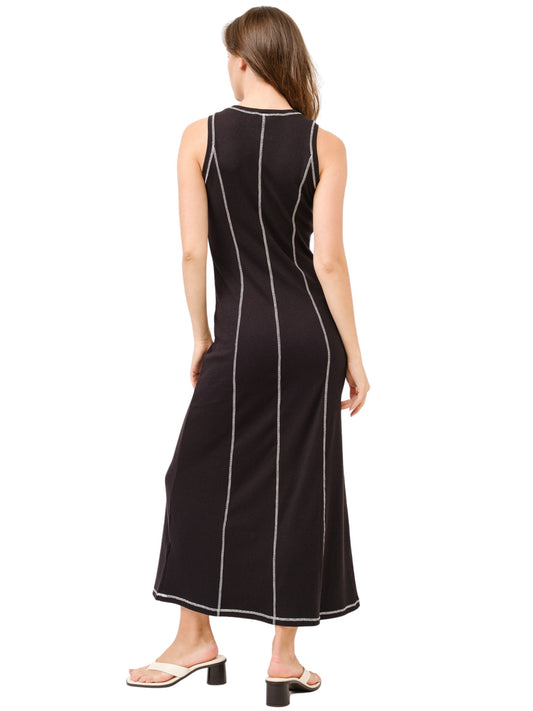 Reagan Contrast Stitch Maxi Dress