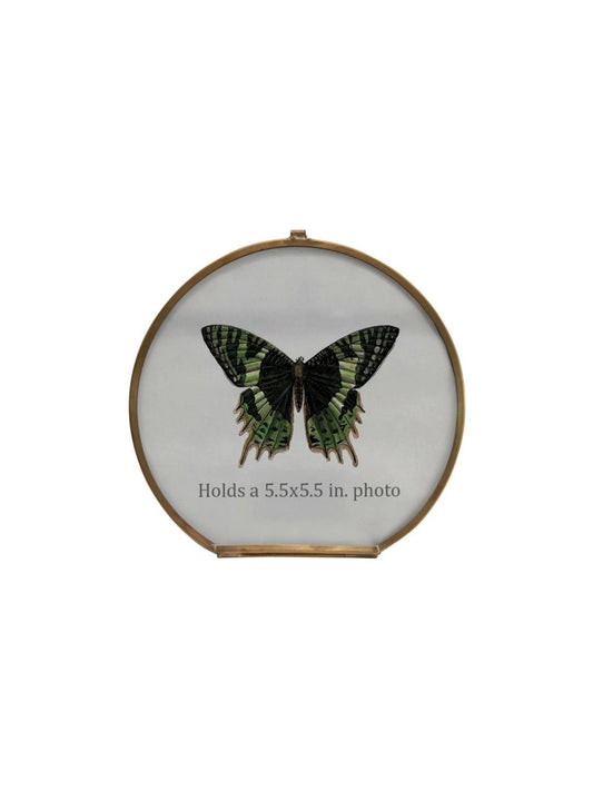 Brass and Glass Photo Frame 5.5x5.5