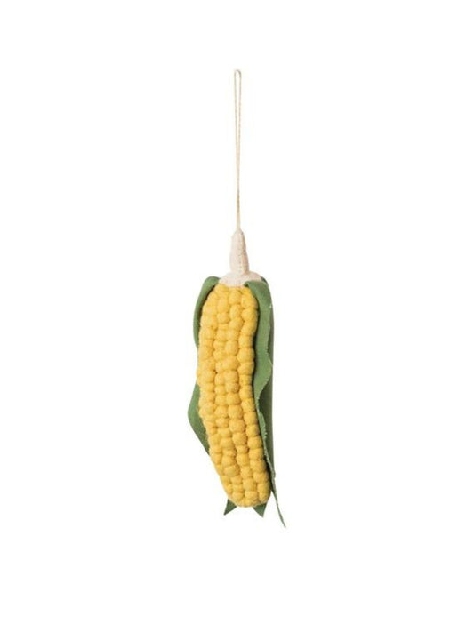 Wool Felt & Cotton Canvas Corn Ornament