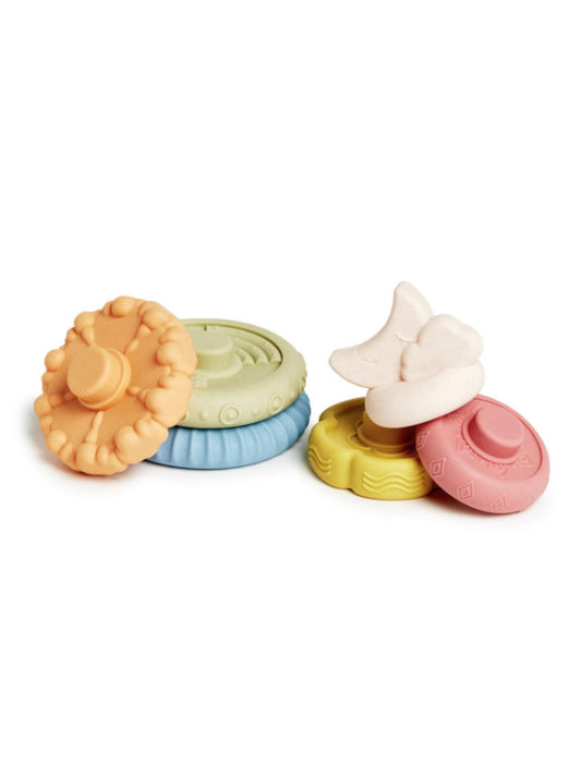 6 Pc Textured Stackable Toy