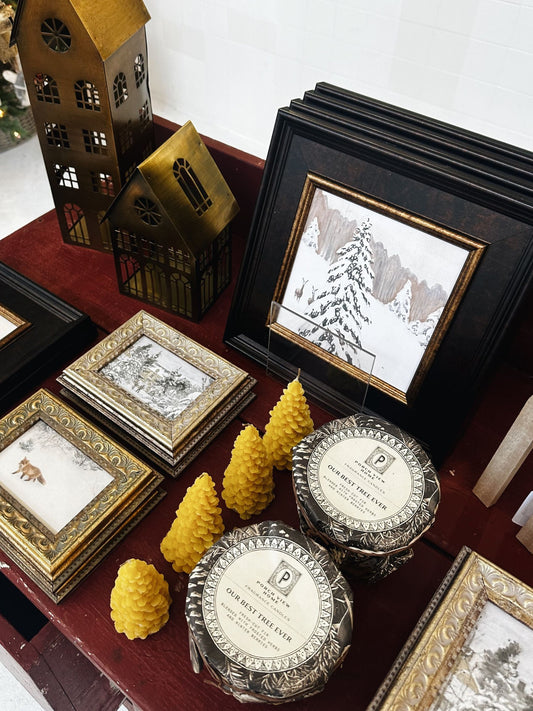 Snowy Pine Tree Framed Picture