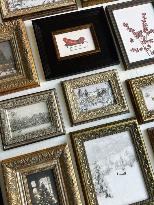 Winter Berry Branch Framed Picture