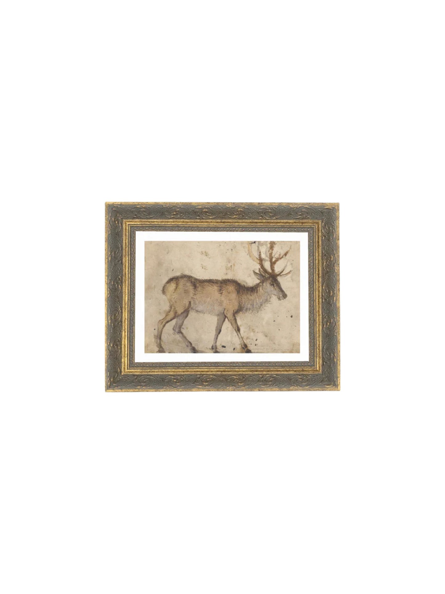 Vintage Reindeer Framed Picture 8x10