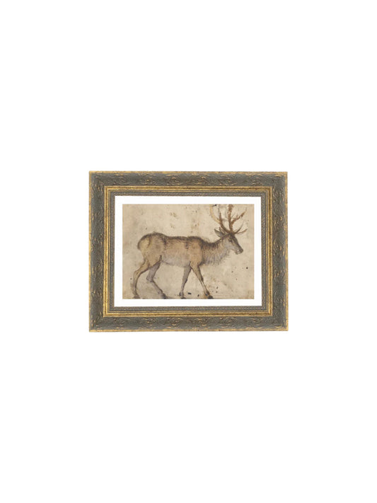 Vintage Reindeer Framed Picture 8x10