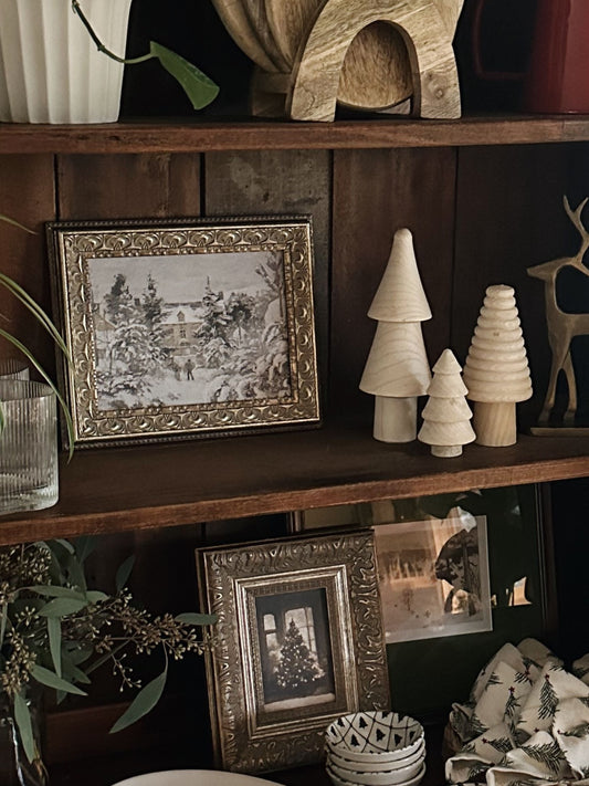 Snowy Stroll Framed Picture