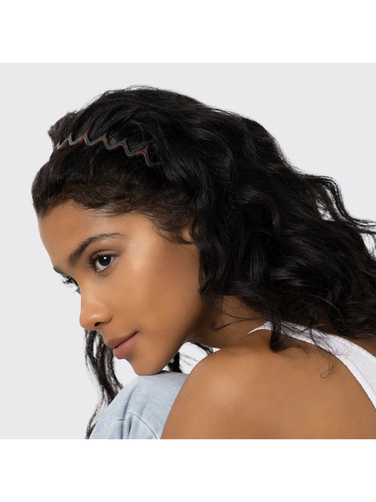 Zig Zag Headband 2 Pc - Black & Tort