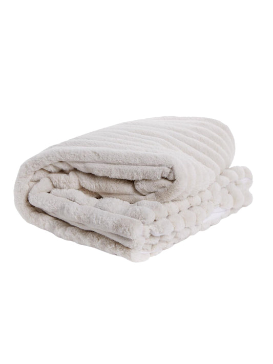 Faux Fur Throw - White