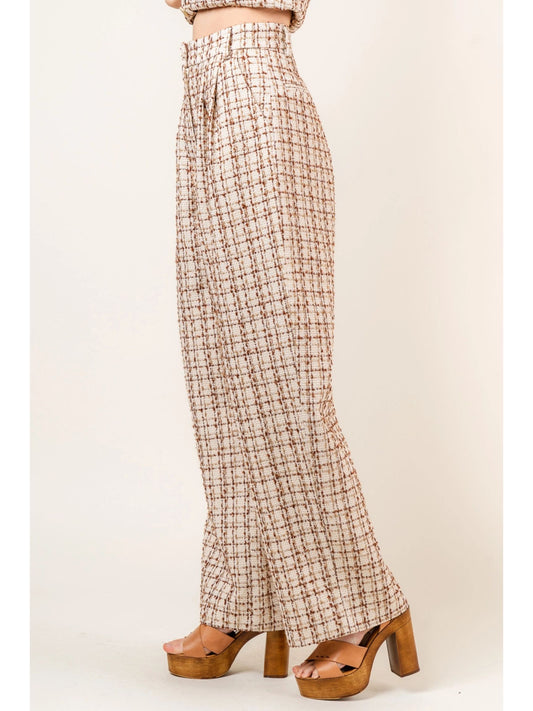 Boucle Wide Leg Trouser