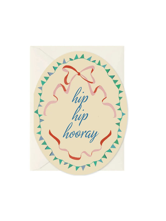 Oval Hip Hip Hooray Card