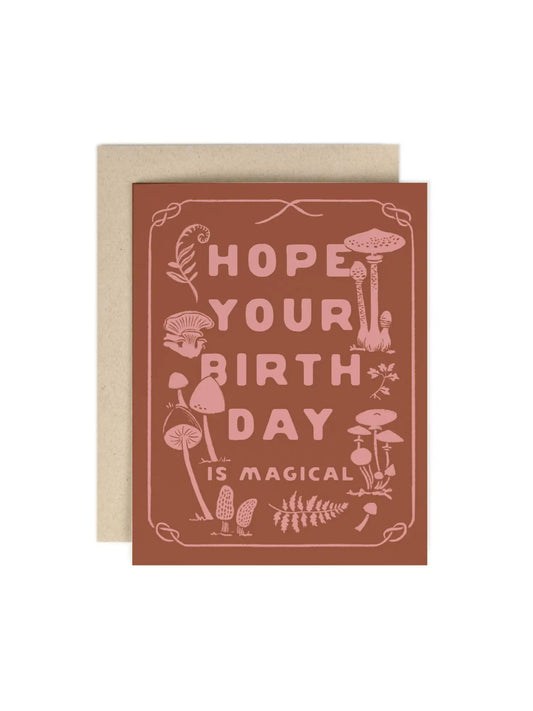 Magical Mushroom Birthday Card