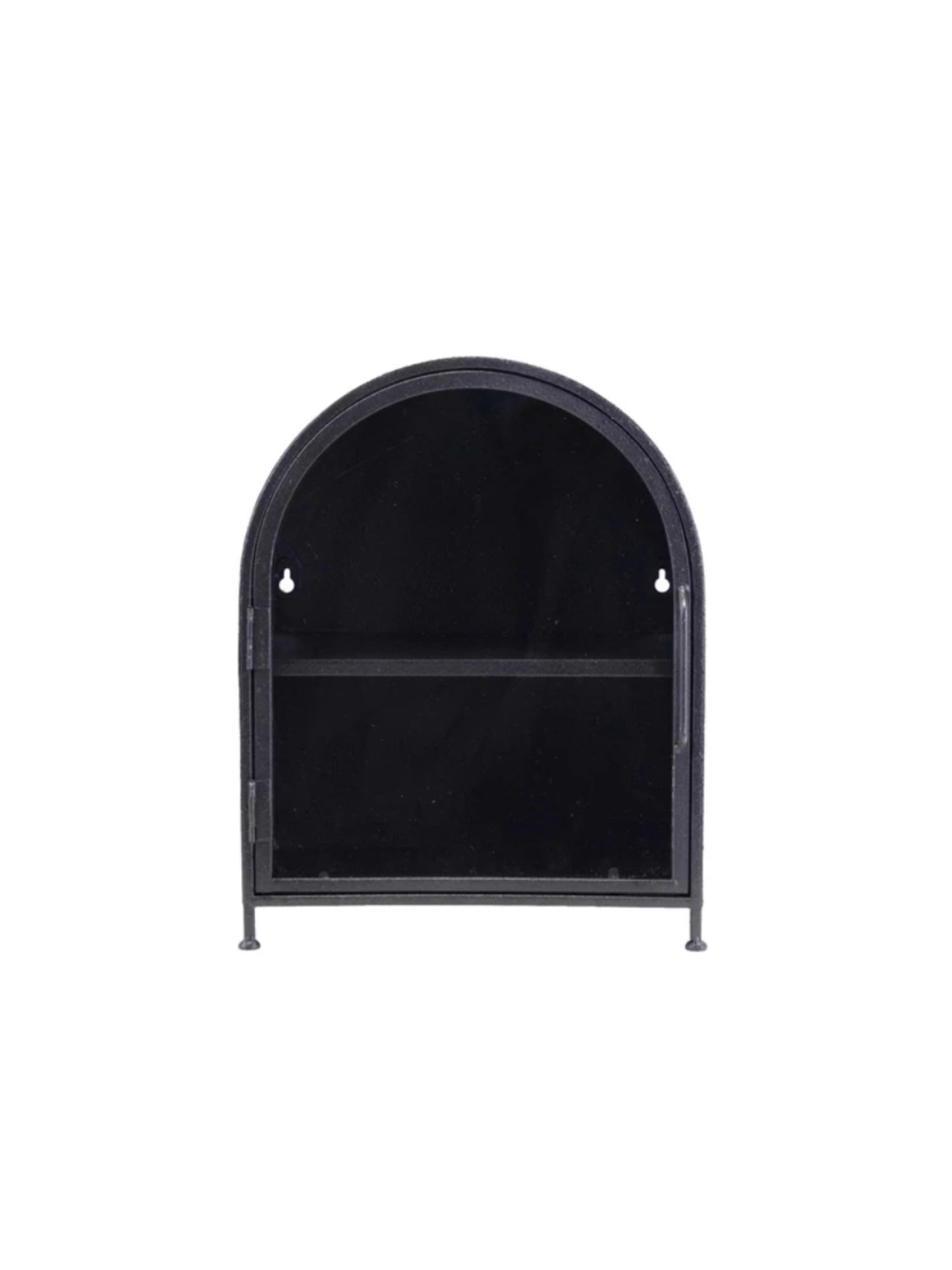 Textured Metal Wall Cabinet with Shelf & Glass Door - Pick Up Only