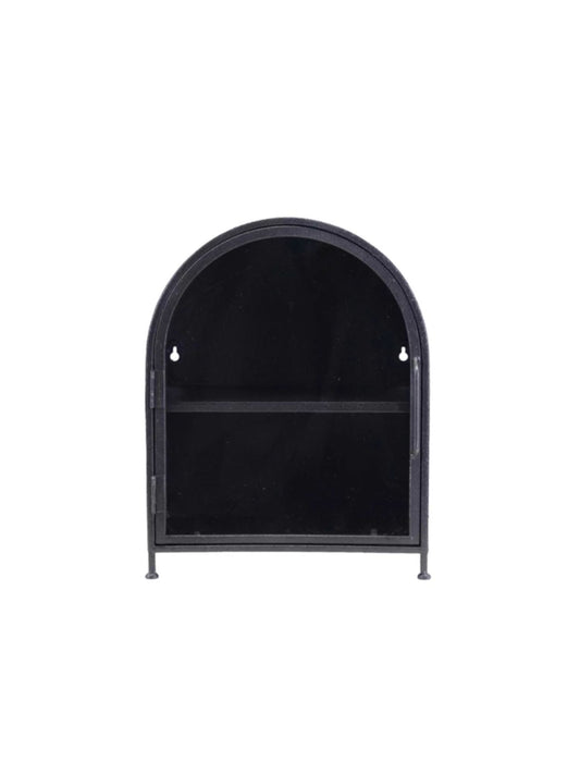 Textured Metal Wall Cabinet with Shelf & Glass Door - Pick Up Only