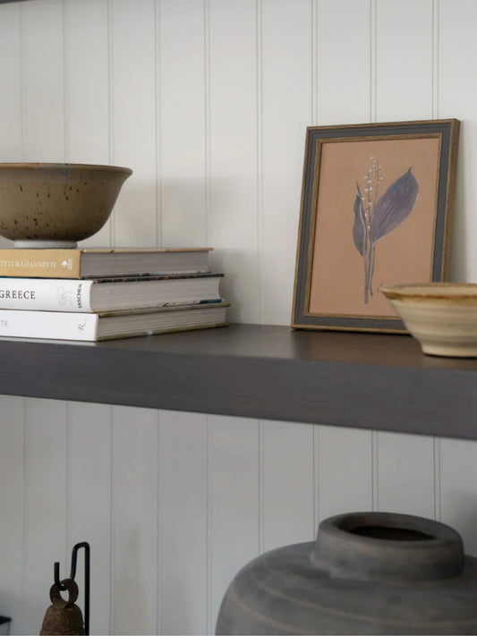 Lily on Brown Framed Picture