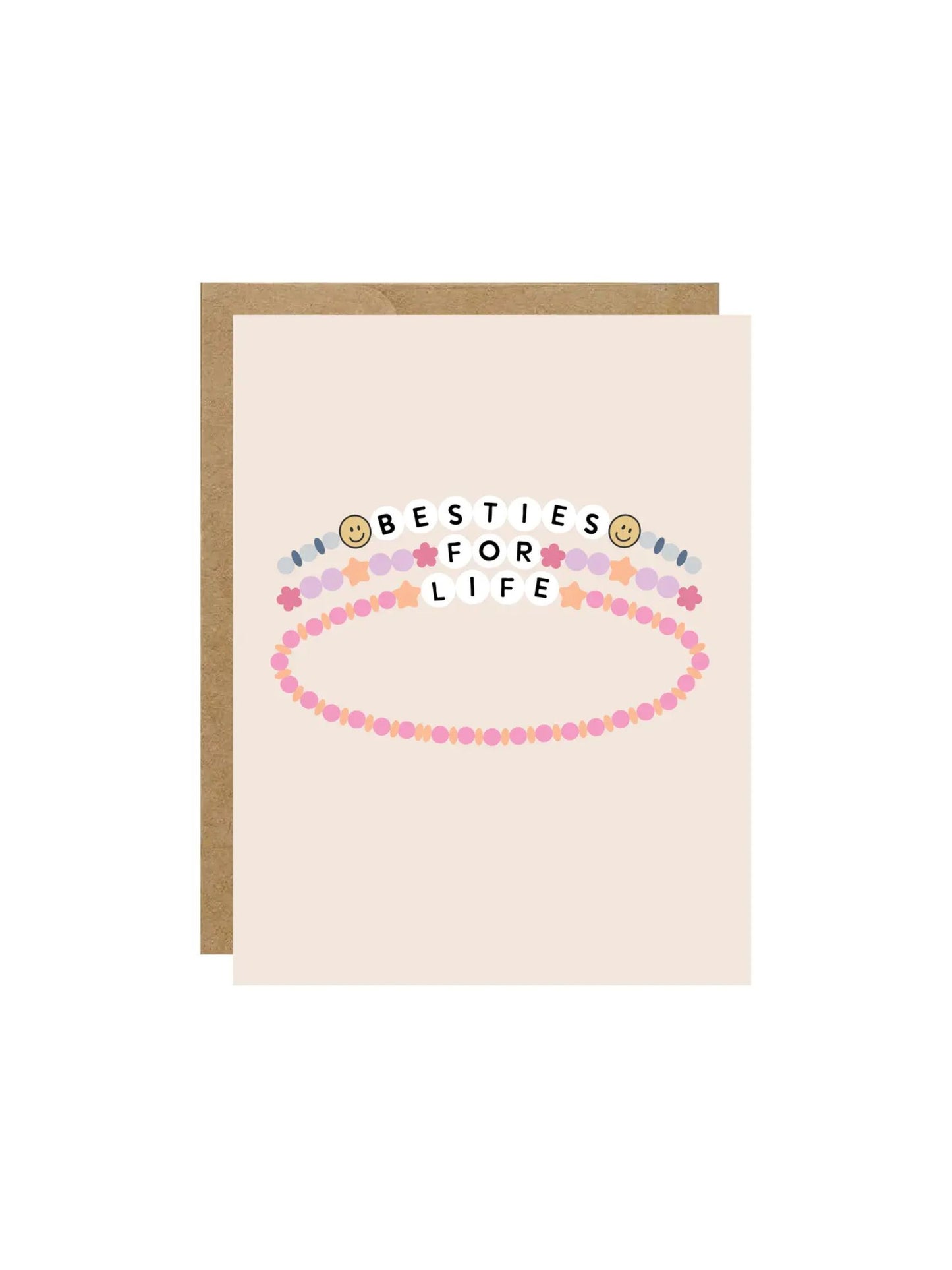 Besties For Life Friendship Bracelet Card