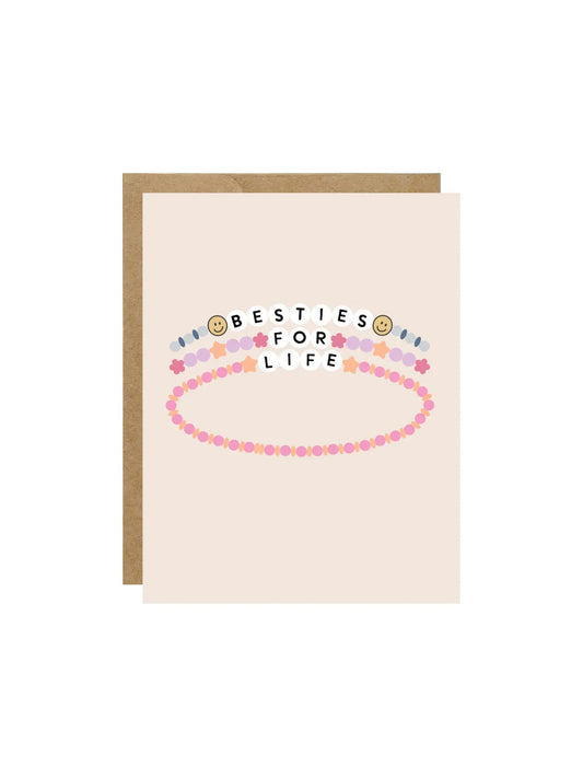 Besties For Life Friendship Bracelet Card