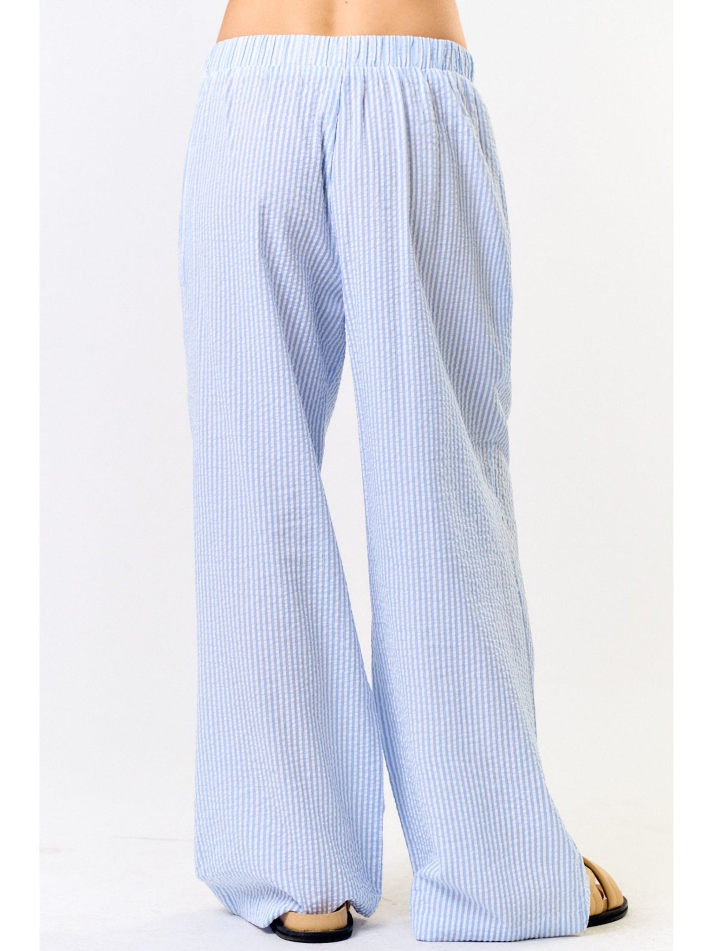 Pinstripe Wide Leg Pant