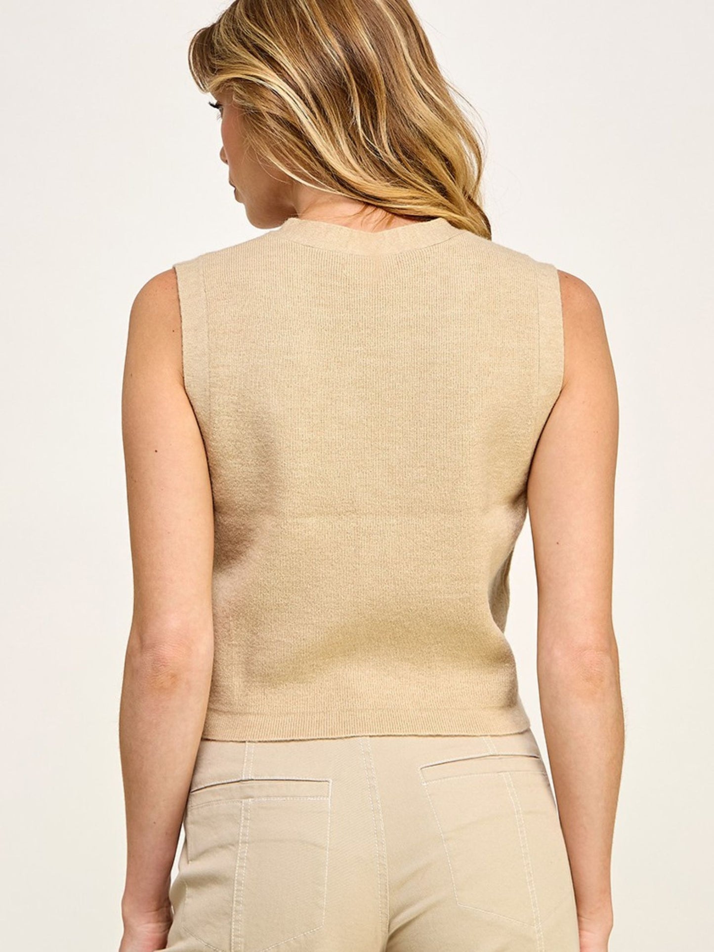 Button Up Sweater Vest