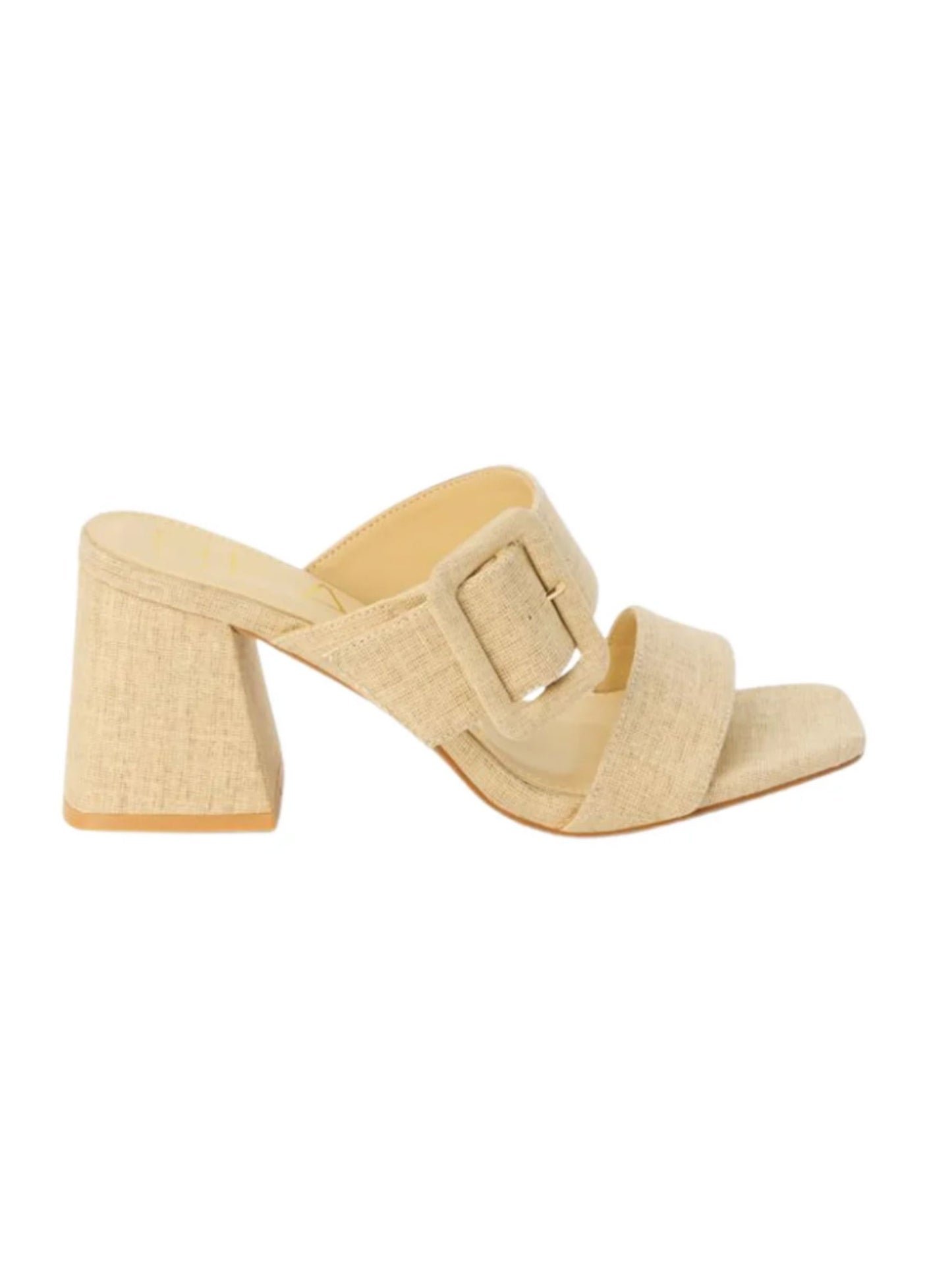 Natural Linen Lucy Heel