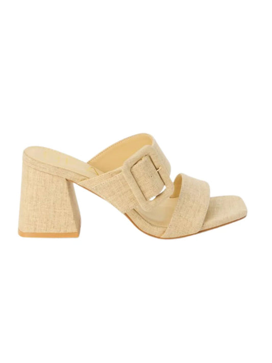 Natural Linen Lucy Heel