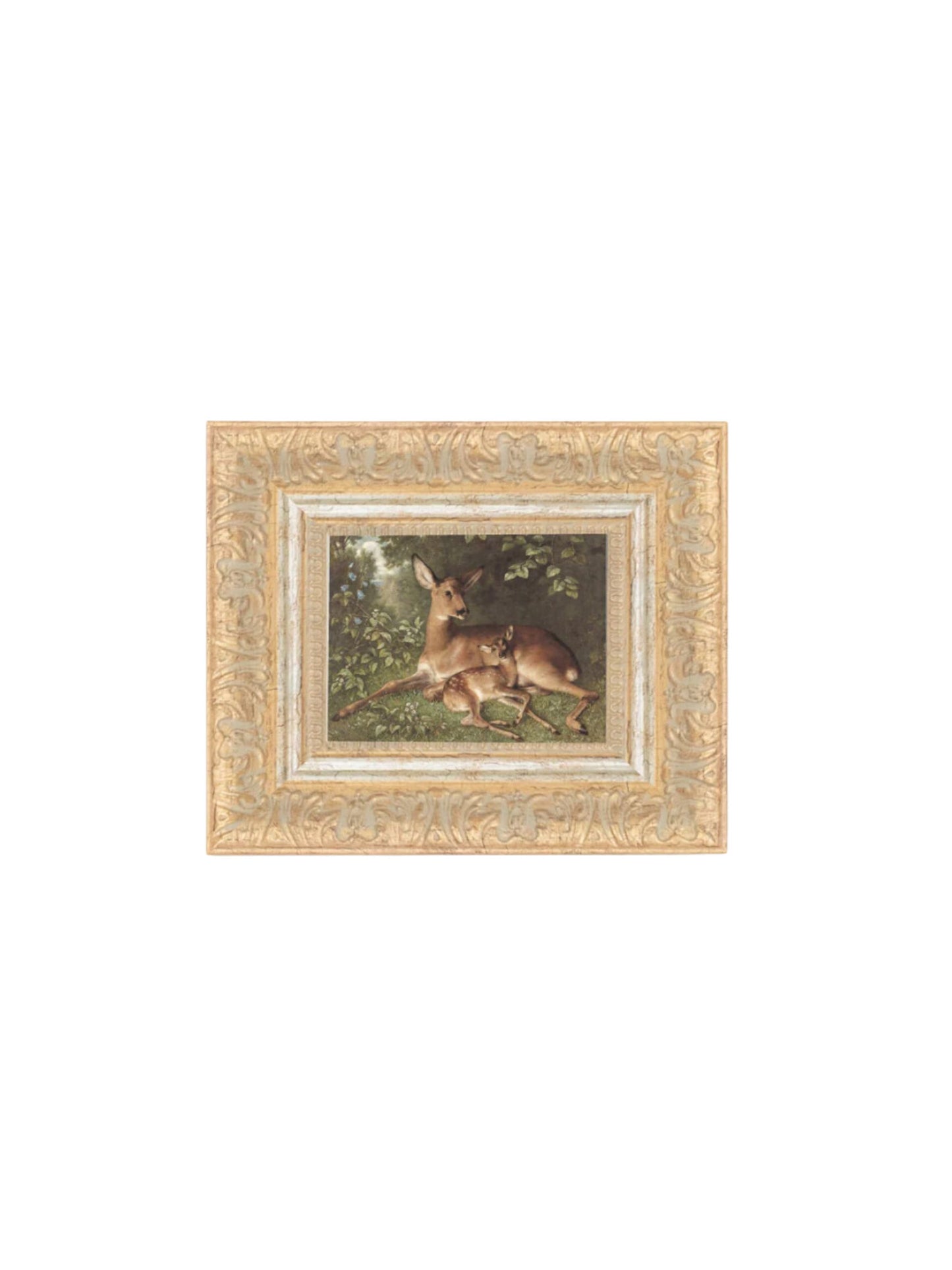 Doe with Fawn Framed Picture
