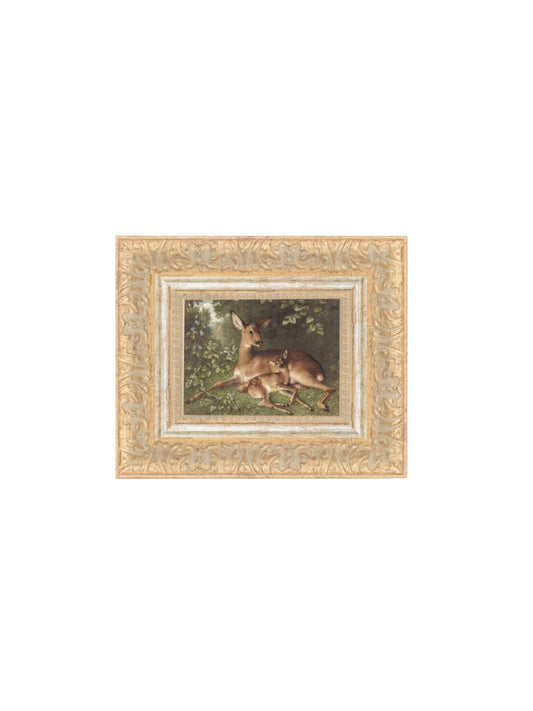 Doe with Fawn Framed Picture