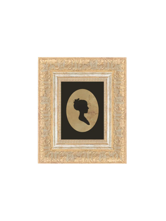 Silhouette Of Woman Facing Left