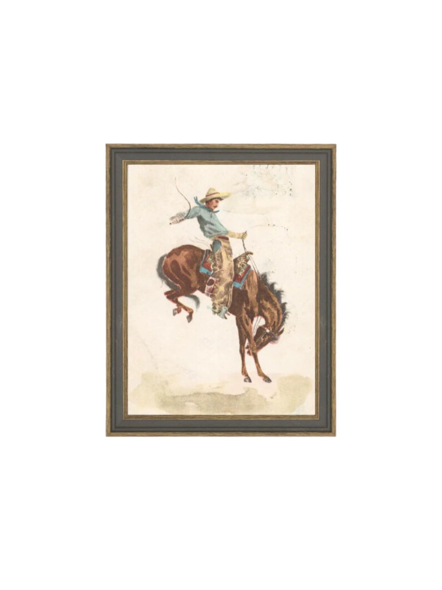 Bucking Bronco Framed Picture