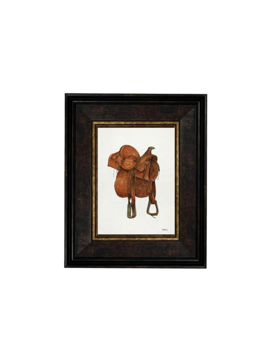 Leather Saddle Framed Picture