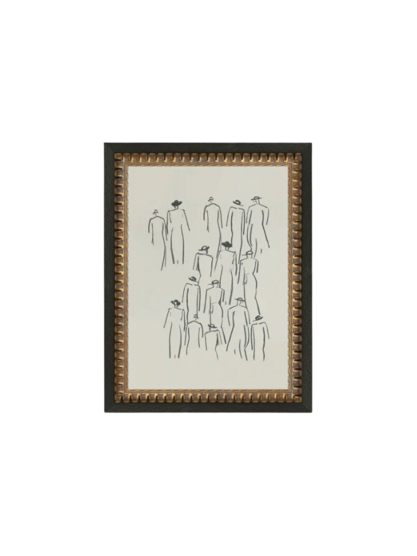 Hat Wearing Crowd Framed Picture