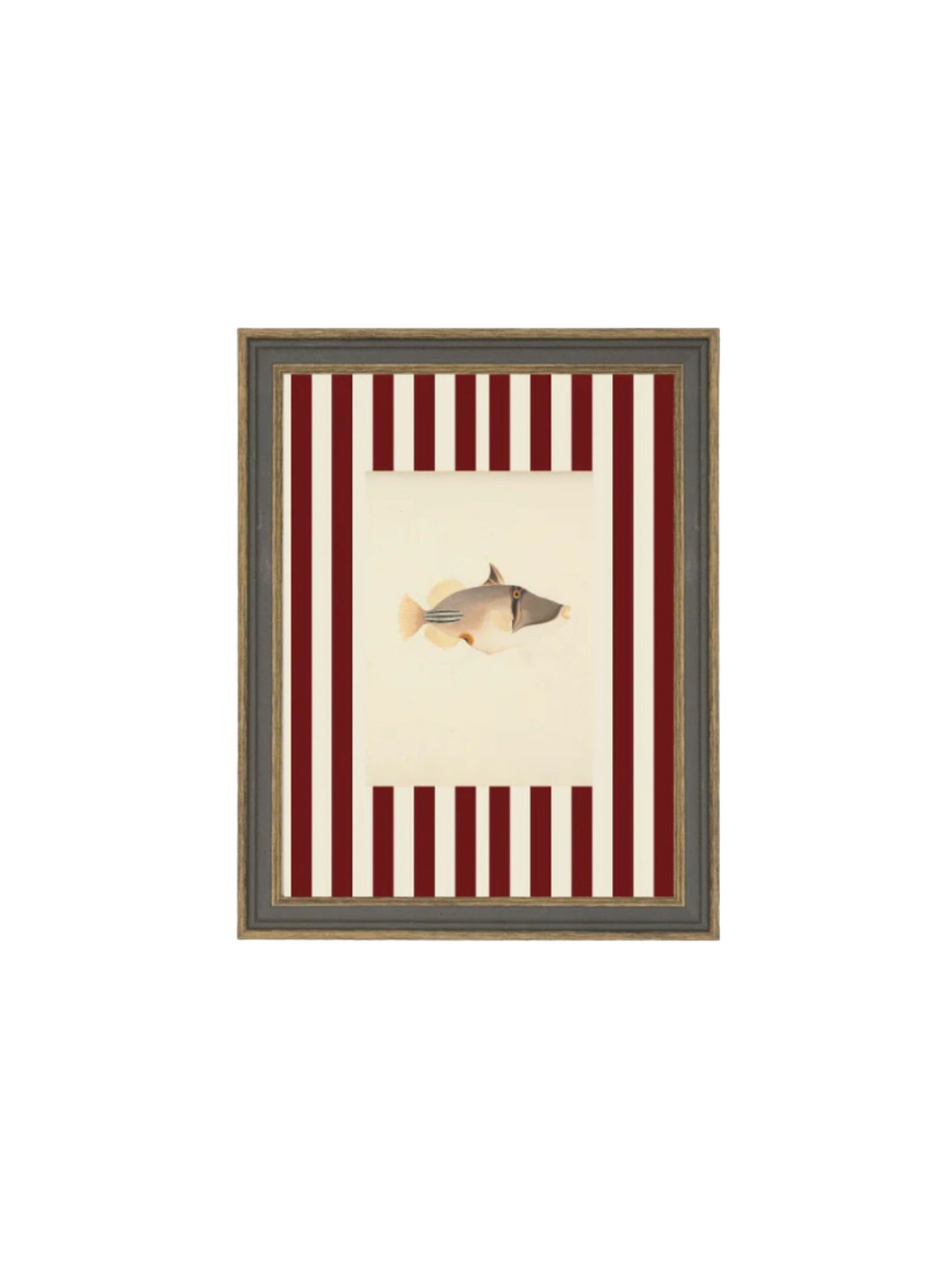 Fish on Stripes Framed Picture