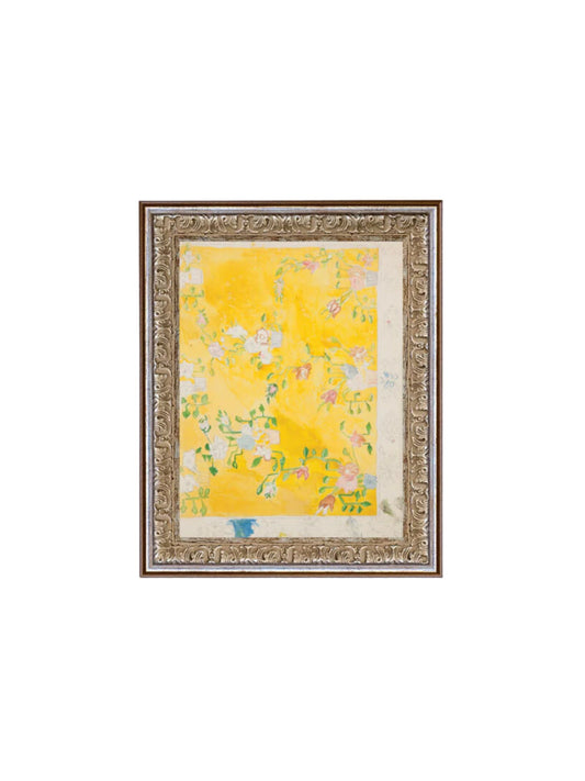 Yellow Pattern Framed Picture