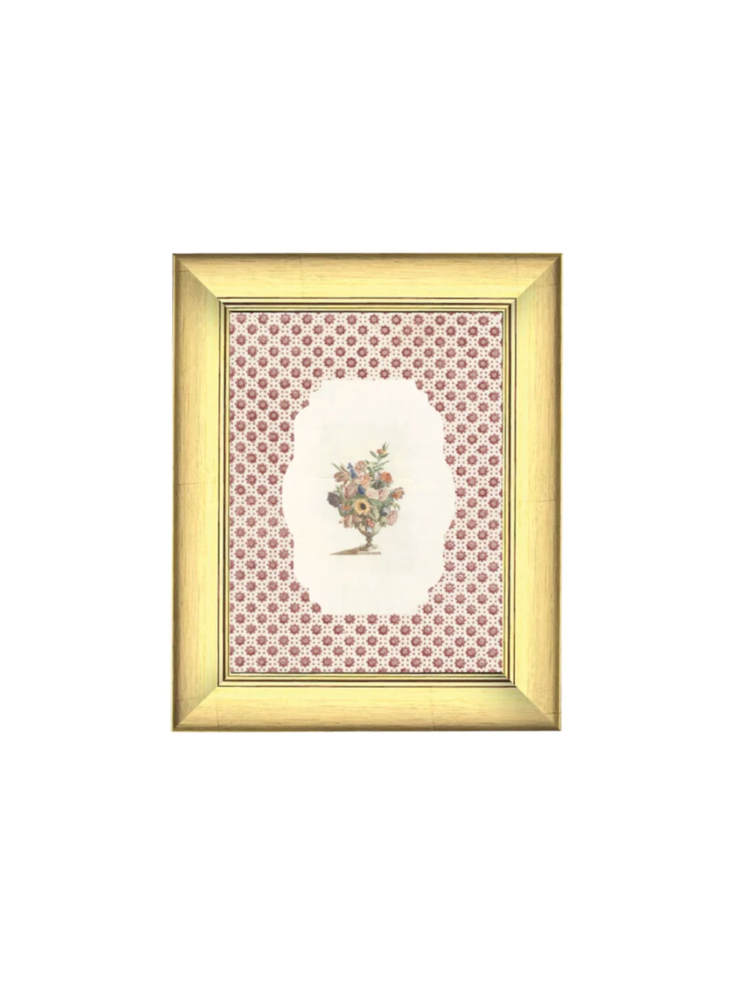 Vase with Flowers w/ Gold Frame