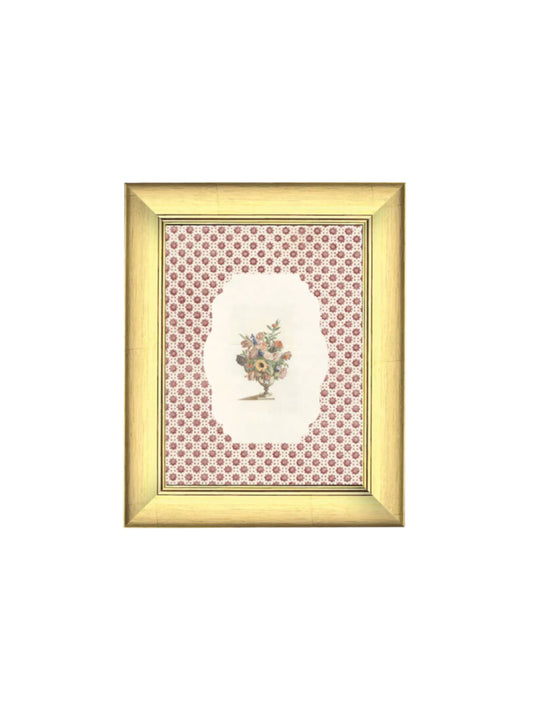 Vase with Flowers w/ Gold Frame