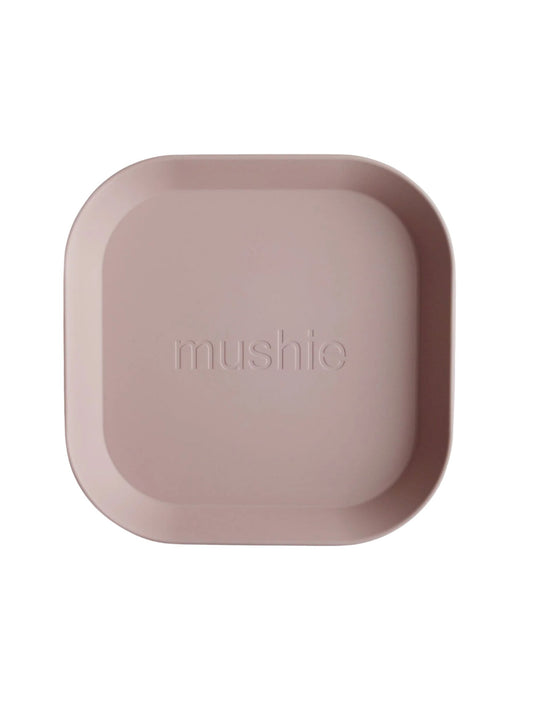 Square Dinnerware Plates, Set of 2 - Blush