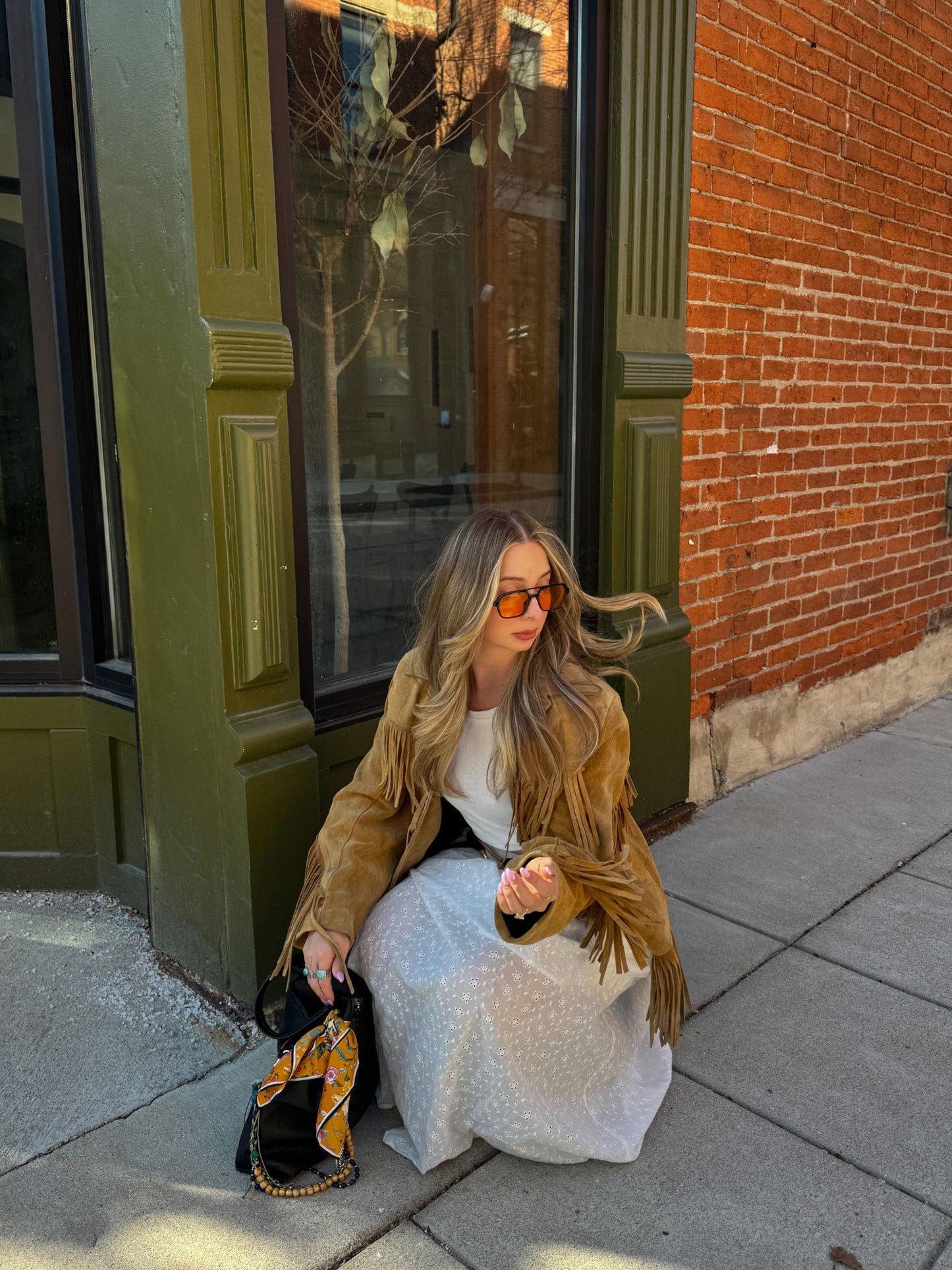 Chelsea Eyelet White Skirt