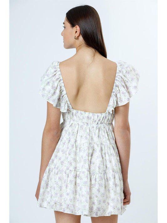 Purple Florals Dress