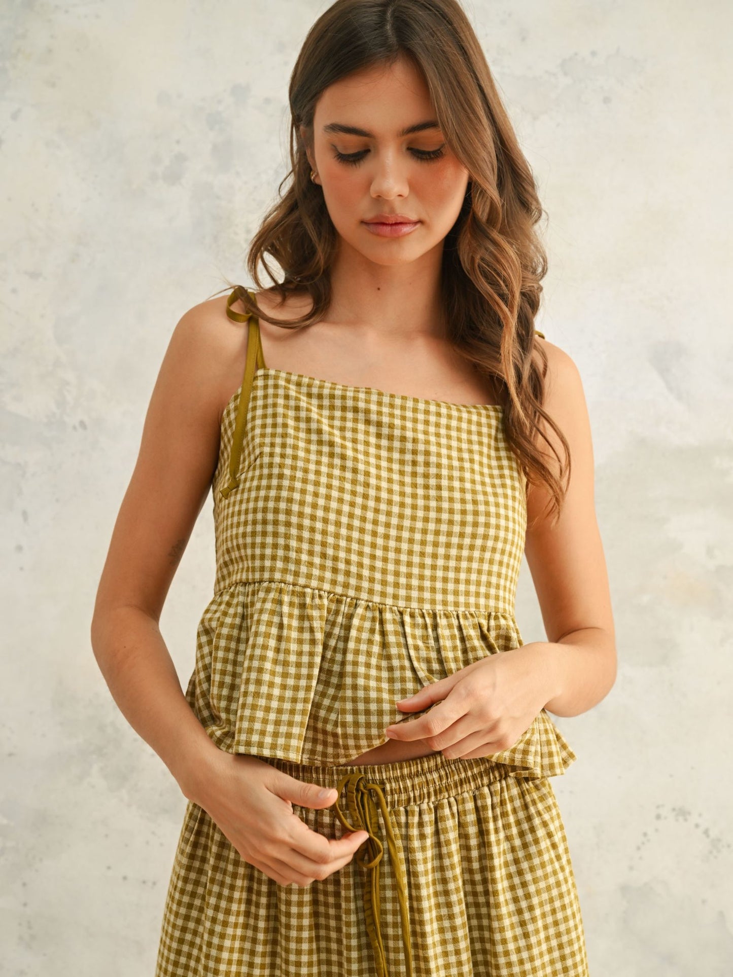 Lemon Grass Gingham Top